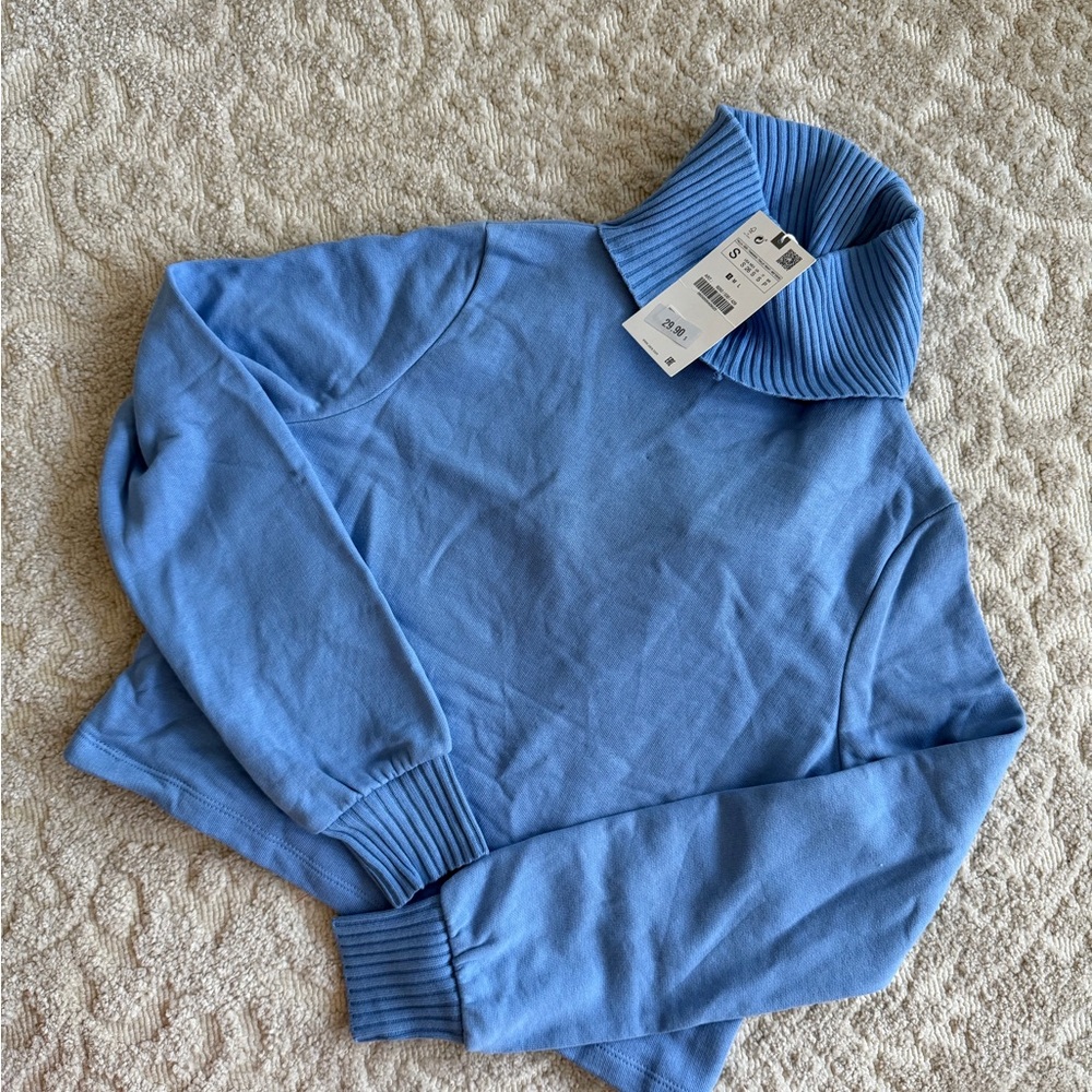 Zara Light Blue Turtleneck Sweater, Brand New